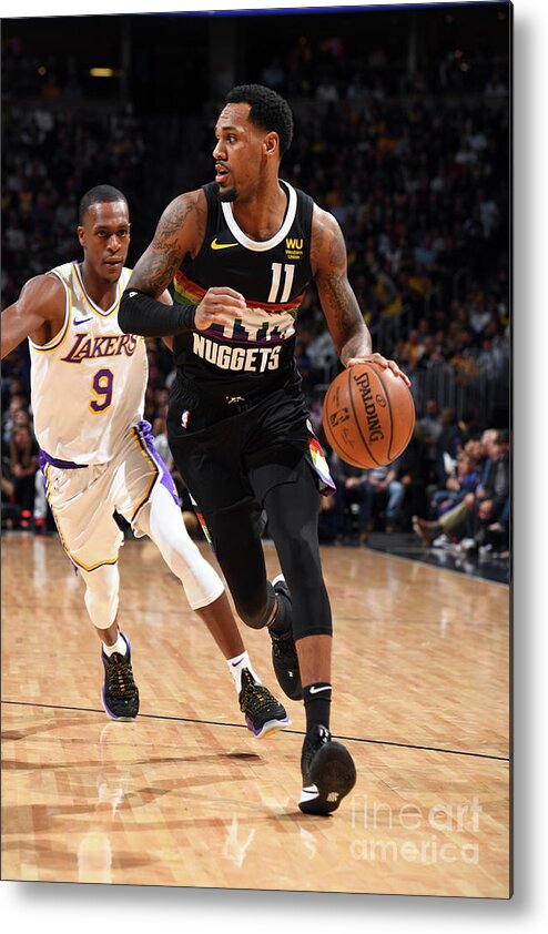 Monte Morris Metal Print featuring the photograph Los Angeles Lakers V Denver Nuggets by Garrett Ellwood