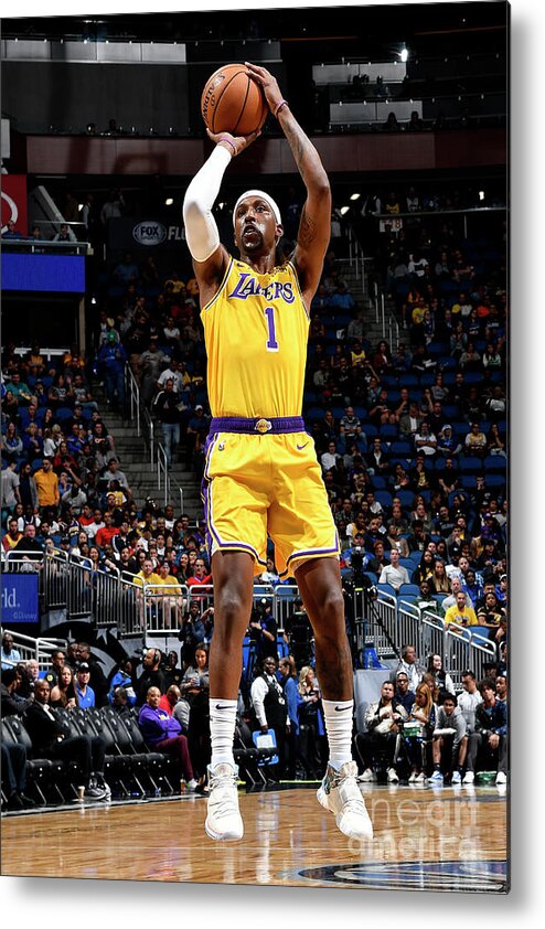 Nba Pro Basketball Metal Print featuring the photograph Los Angeles Lakers V Orlando Magic by Fernando Medina