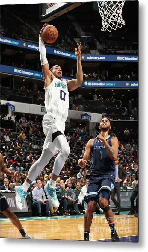 Nba Pro Basketball Metal Print featuring the photograph Memphis Grizzlies V Charlotte Hornets by Kent Smith