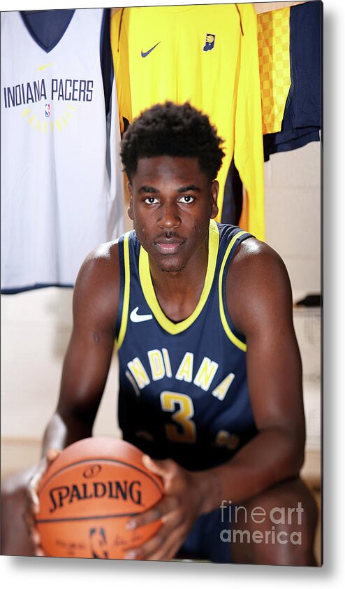 Aaron Holiday Metal Print featuring the photograph 2018 Nba Rookie Photo Shoot by Nathaniel S. Butler