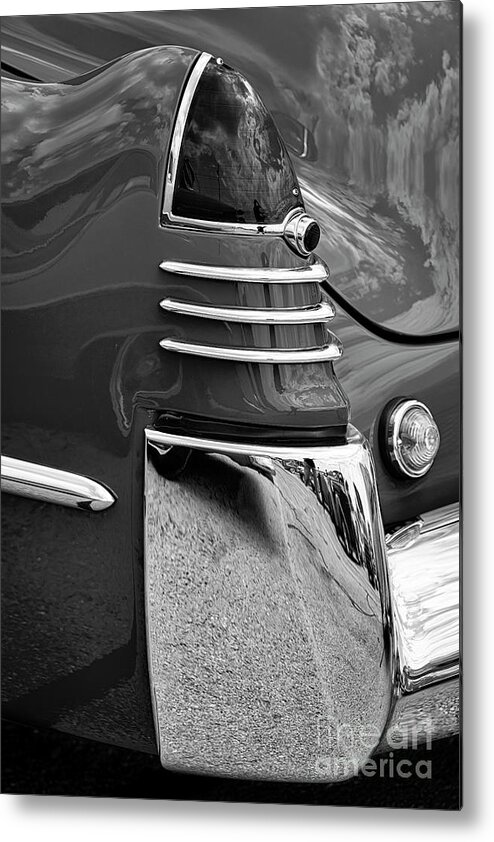 1948 Metal Print featuring the photograph '48 Cadillac Taillight #48 by Dennis Hedberg