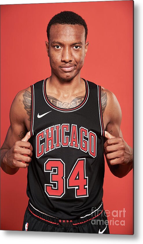 Wendell Carter Metal Print featuring the photograph 2018 Nba Rookie Photo Shoot #5 by Jennifer Pottheiser