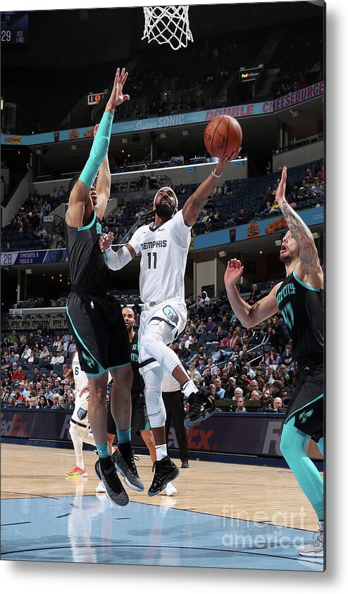 Mike Conley Metal Print featuring the photograph Charlotte Hornets V Memphis Grizzlies by Joe Murphy
