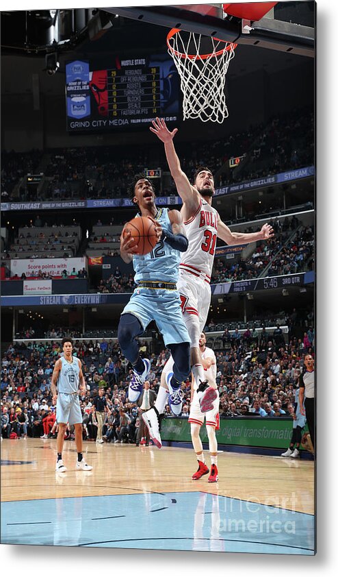 Ja Morant Metal Print featuring the photograph Chicago Bulls V Memphis Grizzlies #5 by Joe Murphy