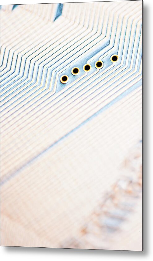 Electrical Component Metal Print featuring the photograph Close-up Of A Circuit Board #5 by Nicholas Rigg