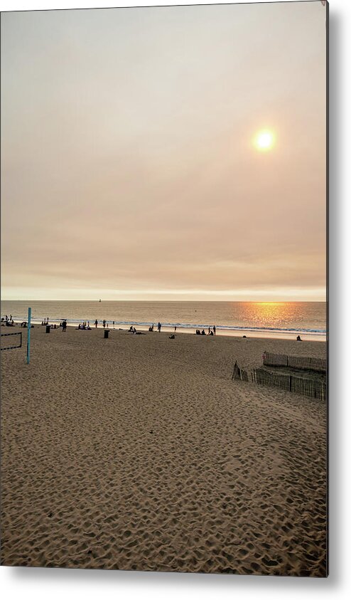 Summer Metal Print featuring the photograph Huntington Beach Scenes And Surroundings In November #5 by Alex Grichenko