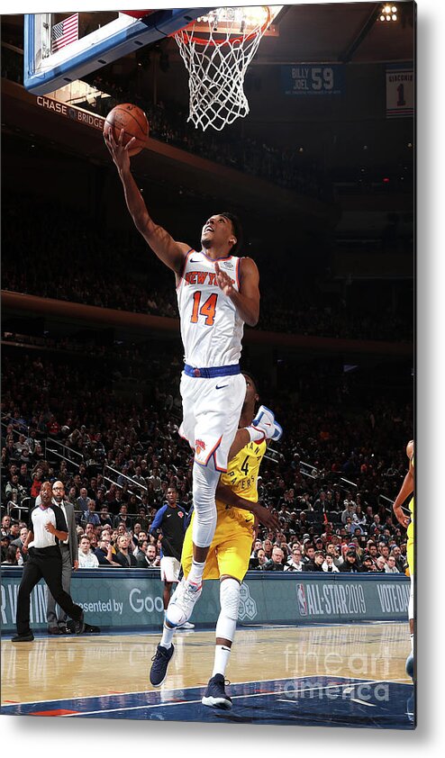 Nba Pro Basketball Metal Print featuring the photograph Indiana Pacers V New York Knicks by Nathaniel S. Butler