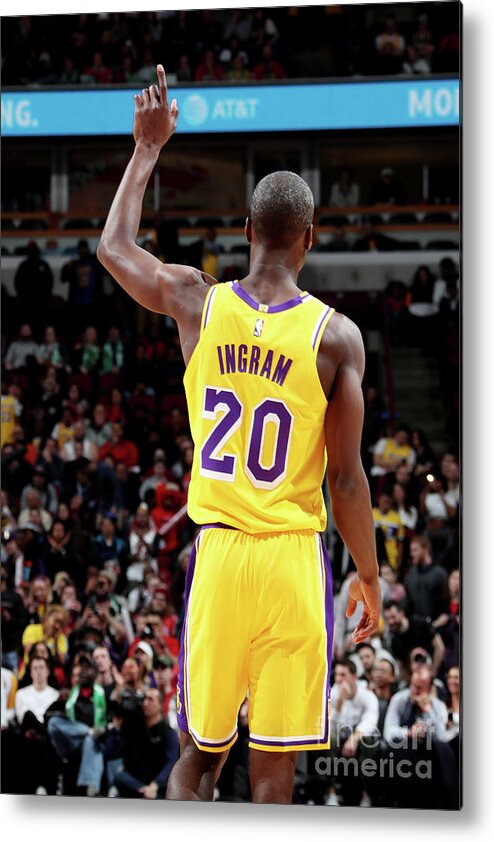 Andre Ingram Metal Print featuring the photograph Los Angeles Lakers V Chicago Bulls by Nathaniel S. Butler