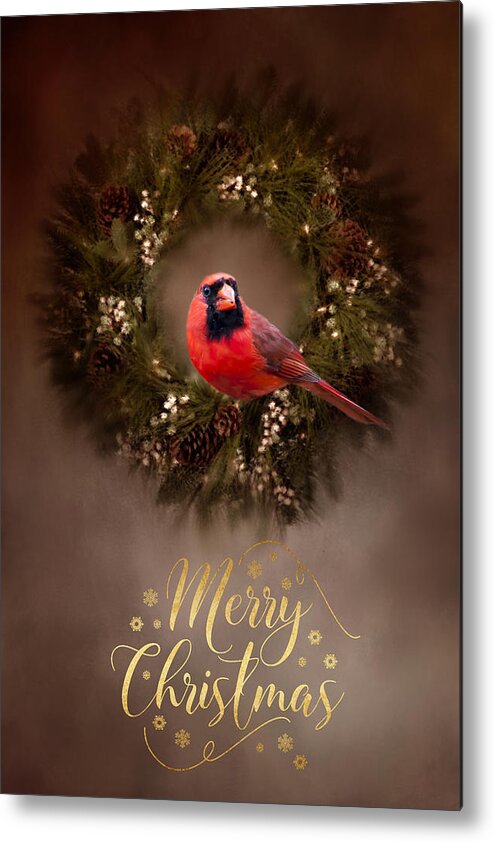 Greeting Card Metal Print featuring the photograph Merry Christmas by Cathy Kovarik