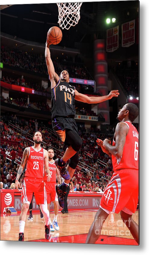 Nba Pro Basketball Metal Print featuring the photograph Phoenix Suns V Houston Rockets by Bill Baptist