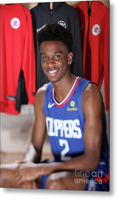 Shai Gilgeous-alexander Metal Print featuring the photograph 2018 Nba Rookie Photo Shoot by Nathaniel S. Butler
