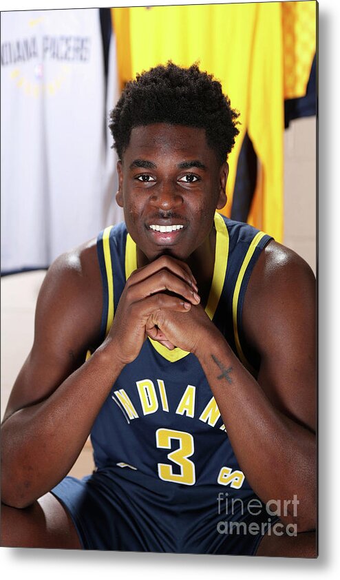 Aaron Holiday Metal Print featuring the photograph 2018 Nba Rookie Photo Shoot by Nathaniel S. Butler