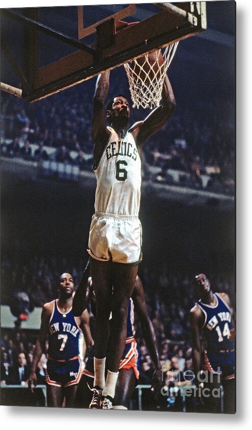 Nba Pro Basketball Metal Print featuring the photograph Boston Celtics - Bill Russell by Dick Raphael