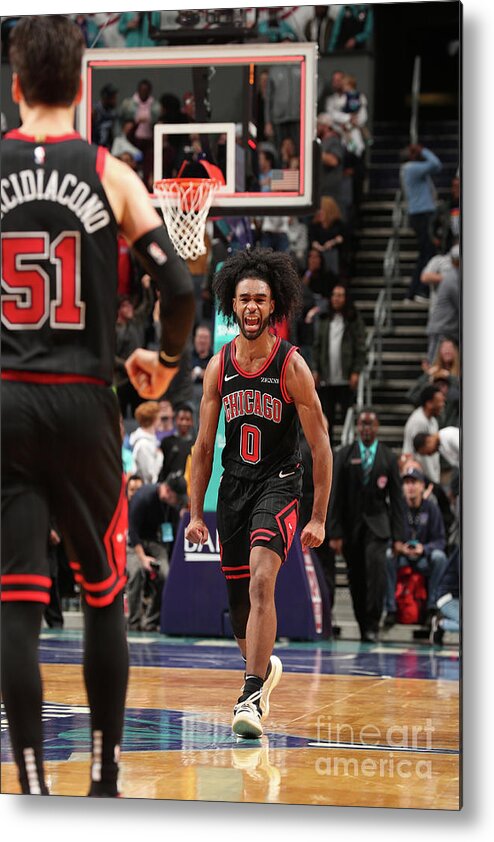 Coby White Metal Print featuring the photograph Chicago Bulls V Charlotte Hornets by Kent Smith