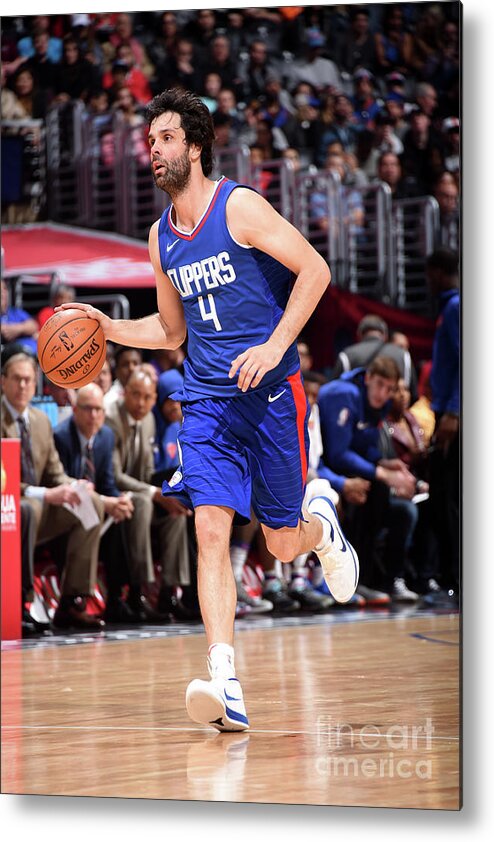 Milos Teodosic Metal Print featuring the photograph New York Knicks V La Clippers #6 by Andrew D. Bernstein