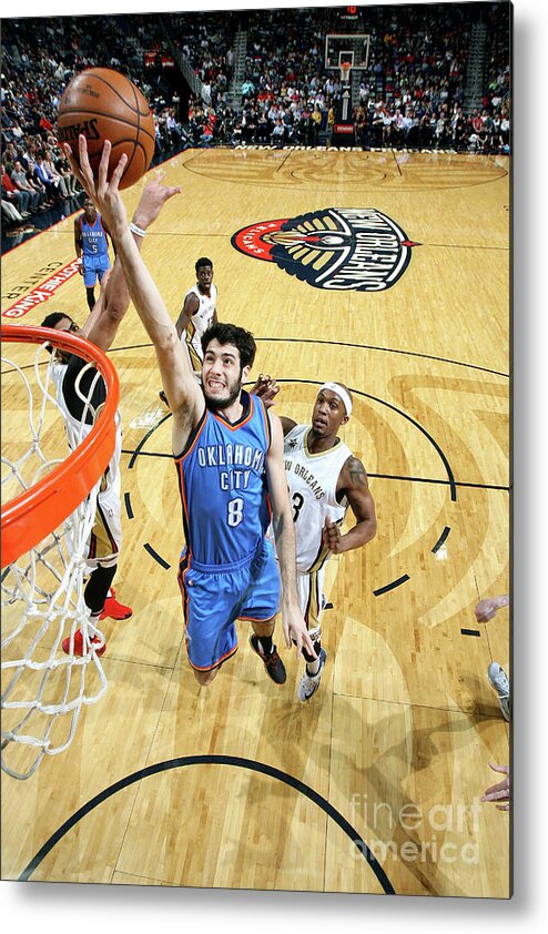 Smoothie King Center Metal Print featuring the photograph Oklahoma City Thunder V New Orleans by Layne Murdoch
