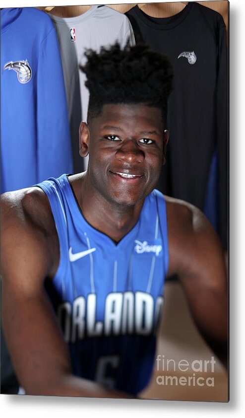 Mo Bamba Metal Print featuring the photograph 2018 Nba Rookie Photo Shoot by Nathaniel S. Butler