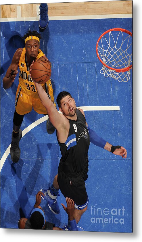 Nikola Vucevic Metal Print featuring the photograph Indiana Pacers V Orlando Magic #8 by Fernando Medina