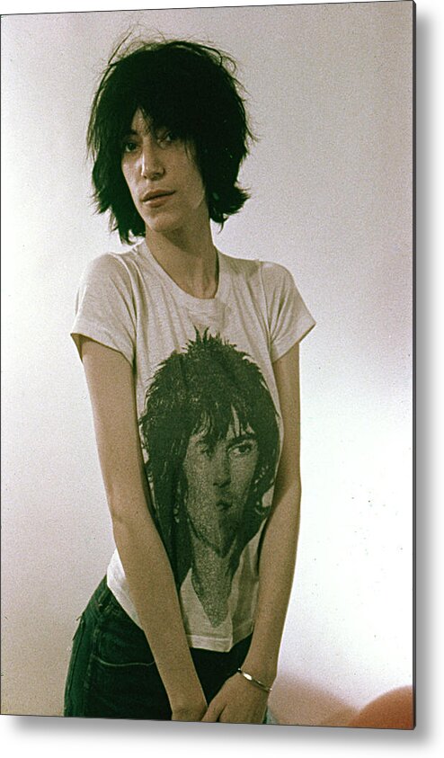 People Metal Print featuring the photograph Patti Smith Portrait Session #8 by Michael Ochs Archives