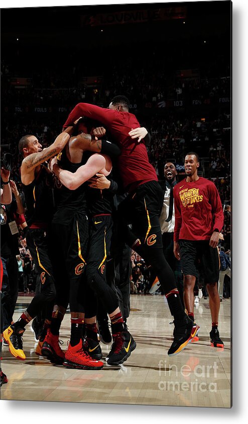 Playoffs Metal Print featuring the photograph Toronto Raptors V Cleveland Cavaliers - by Jeff Haynes