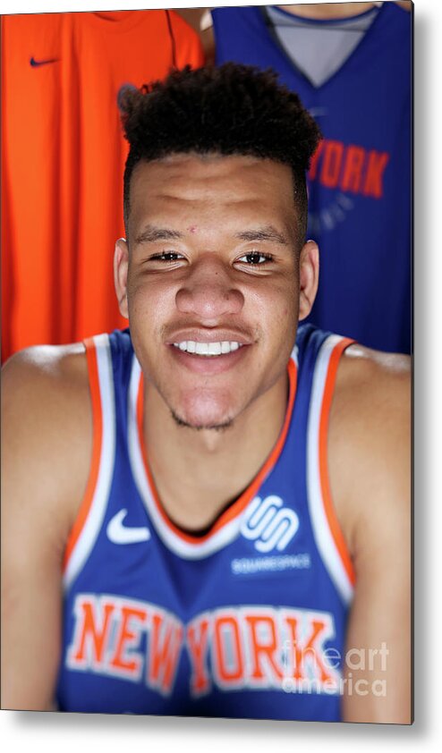 Kevin Knox Metal Print featuring the photograph 2018 Nba Rookie Photo Shoot by Nathaniel S. Butler