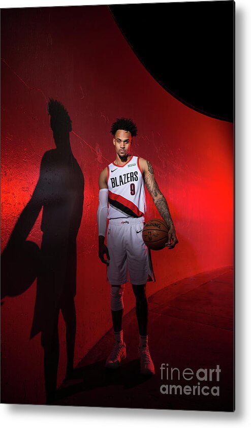 Media Day Metal Print featuring the photograph 2018-2019 Portland Trail Blazers Media by Sam Forencich