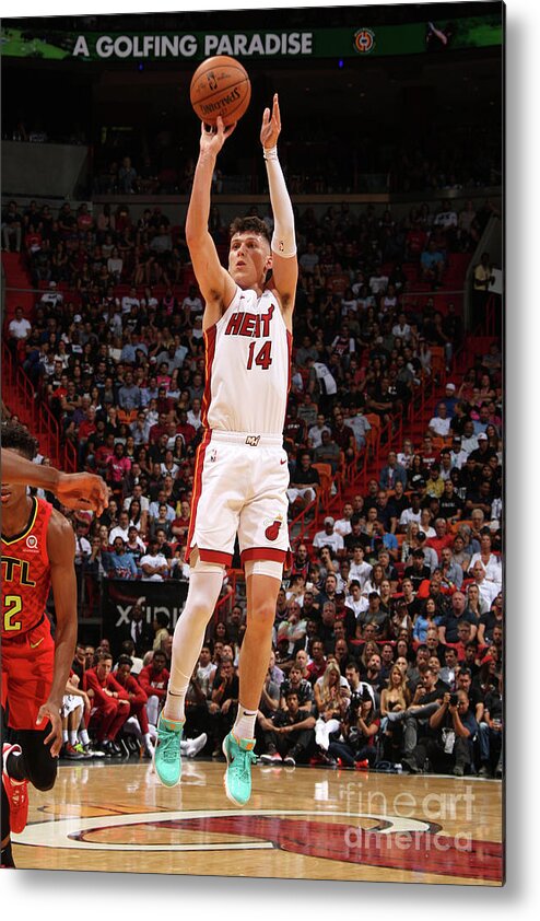 Tyler Herro Metal Print featuring the photograph Atlanta Hawks V Miami Heat #9 by Oscar Baldizon