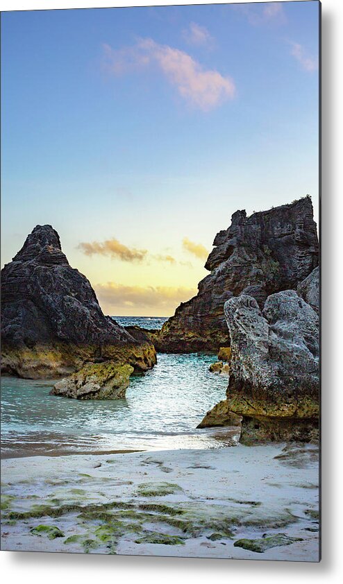 Estock Metal Print featuring the digital art Horseshoe Bay Beach, Bermuda #9 by Lumiere