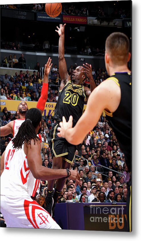 Andre Ingram Metal Print featuring the photograph Houston Rockets V Los Angeles Lakers by Andrew D. Bernstein