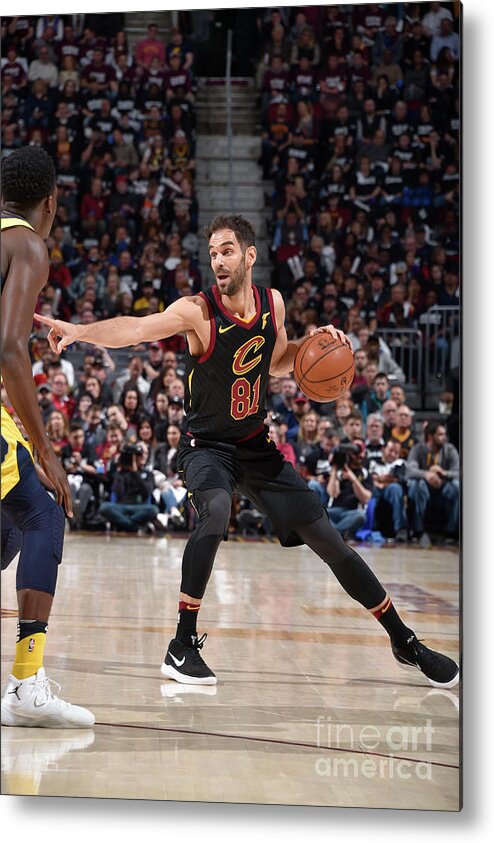 Jose Calderon Metal Print featuring the photograph Indiana Pacers V Cleveland Cavaliers - #9 by David Liam Kyle