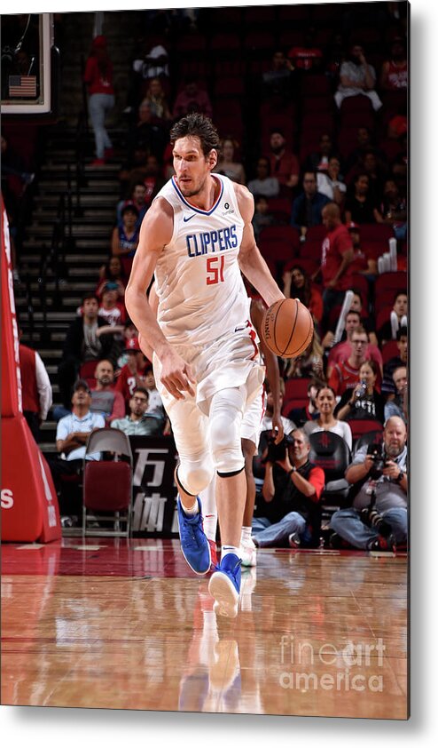 Boban Marjanovic Metal Print featuring the photograph La Clippers V Houston Rockets by Bill Baptist