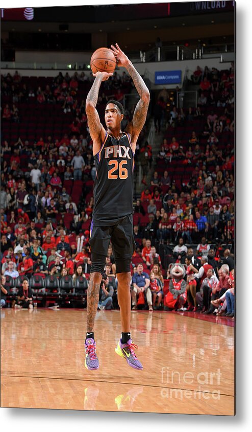 Nba Pro Basketball Metal Print featuring the photograph Phoenix Suns V Houston Rockets by Bill Baptist