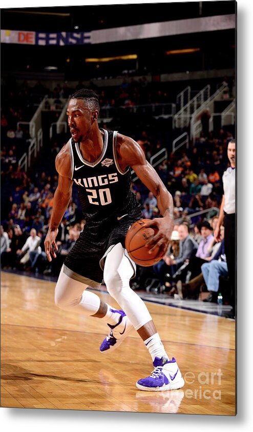 Nba Pro Basketball Metal Print featuring the photograph Sacramento Kings V Phoenix Suns by Barry Gossage