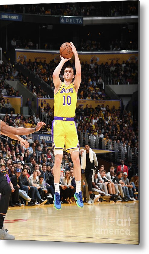 Sviatoslav Mykhailiuk Metal Print featuring the photograph San Antonio Spurs V Los Angeles Lakers by Andrew D. Bernstein