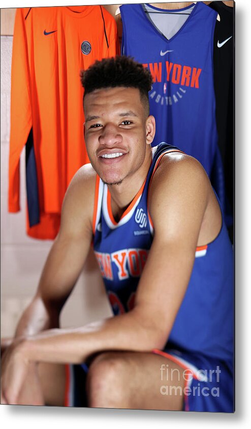 Kevin Knox Metal Print featuring the photograph 2018 Nba Rookie Photo Shoot by Nathaniel S. Butler