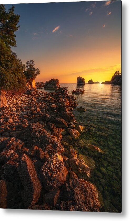 Sunset Metal Print featuring the photograph A Summer Sunset by Anastasios Gialopoulos