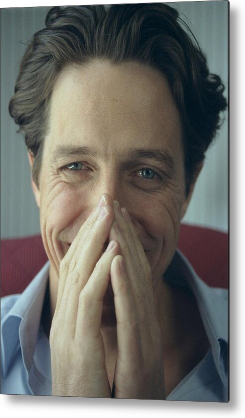 Actor Metal Print featuring the photograph Actor Hugh Grant, Who Is Starring In A by New York Daily News Archive
