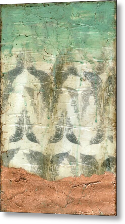 Abstract Metal Print featuring the painting Antique Baroque II by Jennifer Goldberger