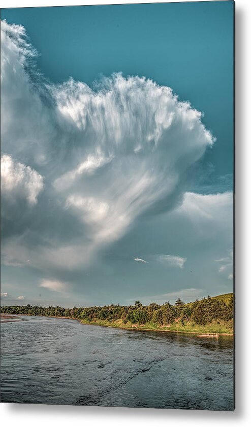 Niobrara River Metal Print featuring the photograph Anvil Over the River by Laura Hedien