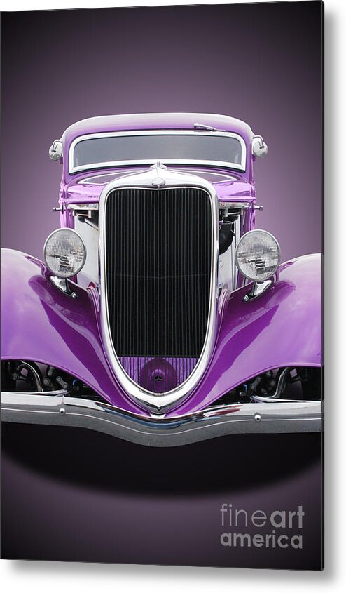 1930-1939 Metal Print featuring the photograph Auto Car - 1934 Ford Hot Rod Front by Stanrohrer