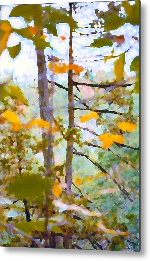 Autumn Metal Print featuring the digital art Autumn Leaves by Geoff Jewett