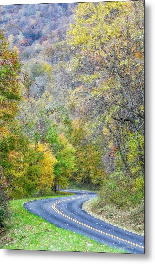 Blue Ridge Parkway Metal Print featuring the photograph Autumn Road 2 by Nunweiler Photography