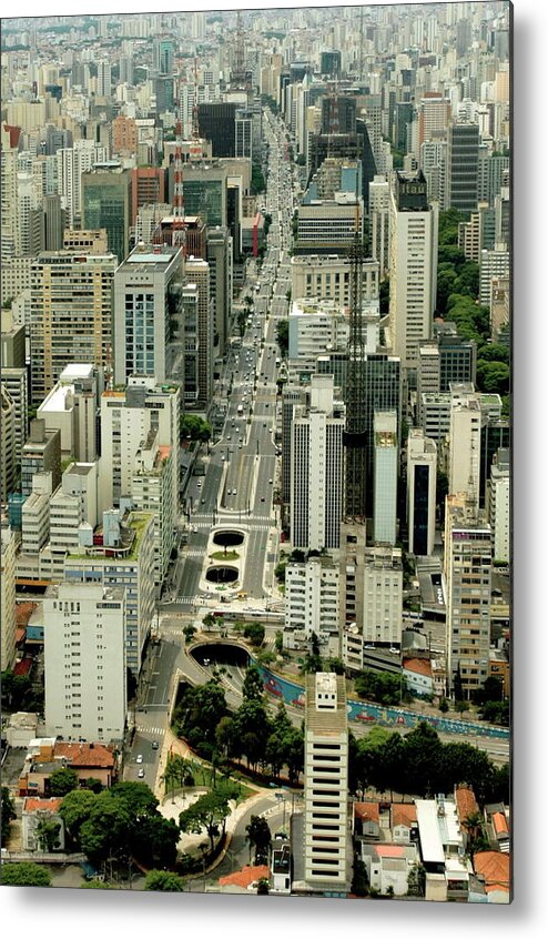 Outdoors Metal Print featuring the photograph Avenida Paulista by Marcos Alves