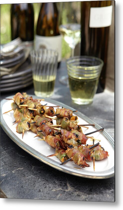 Temptation Metal Print featuring the photograph Bacon Wrapped Hors Doeuvres by James Baigrie
