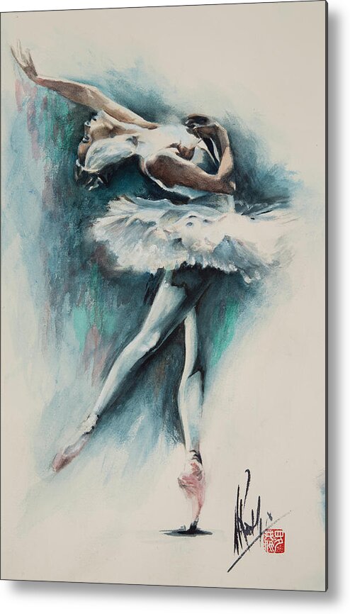  Metal Print featuring the painting Ballet Three by Alan Kirkland-Roath