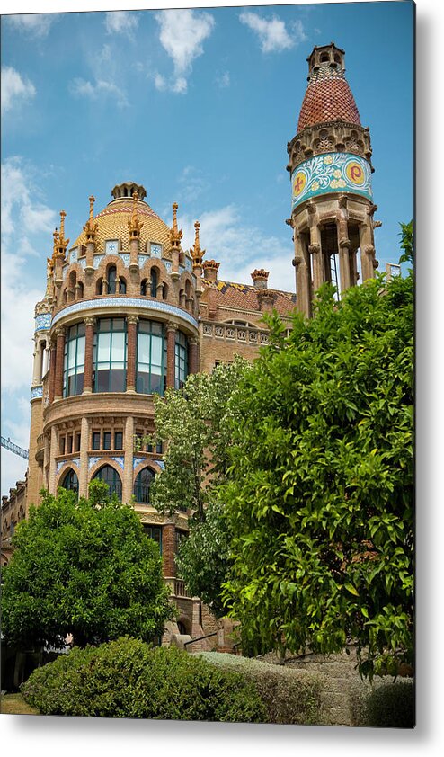 Flowerbed Metal Print featuring the photograph Barcelona Old Hospital by Naphtalina