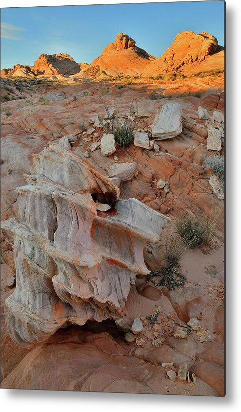 Valley Of Fire State Park Metal Print featuring the photograph Beautiful Rock Form in Valley of Fire by Ray Mathis