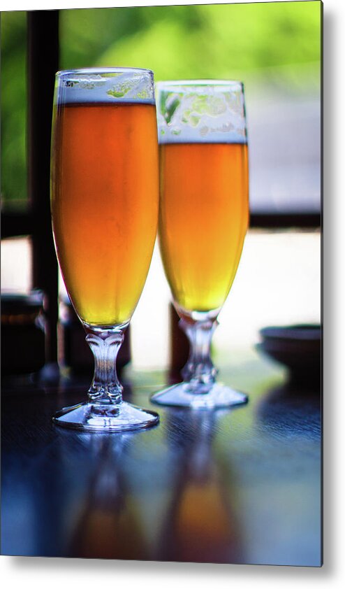 Alcohol Metal Print featuring the photograph Beer Glass by Sakura chihaya+