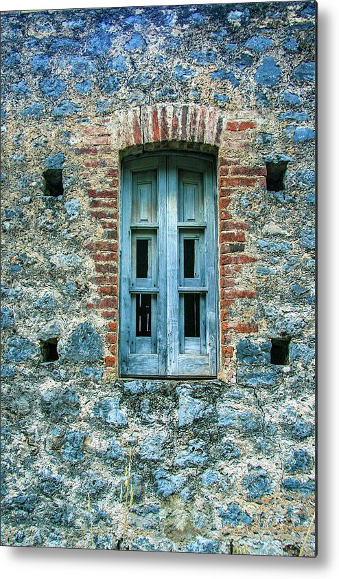 Window Metal Print featuring the photograph Blue Window by Leslie Struxness