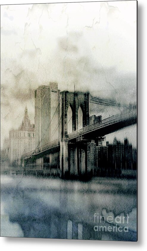Brooklyn Bridge Metal Print featuring the photograph Brooklyn Bridge Dream by Alissa Beth Photography